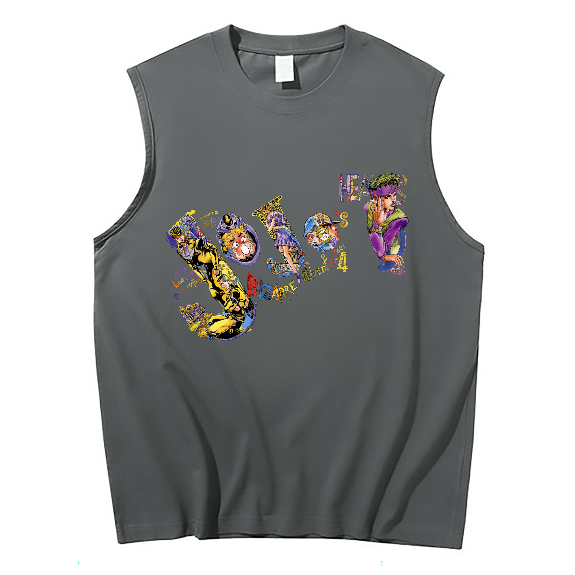（画像用） ジョジョの奇妙な冒険 JoJo's Bizarre Adventure コットン100％タンクトップ（フロントプリント）